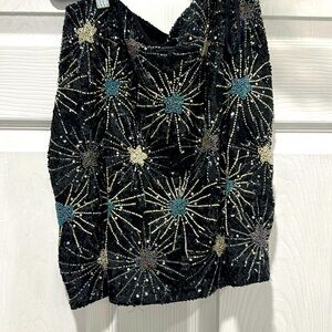 Retrofête beaded mini skirt